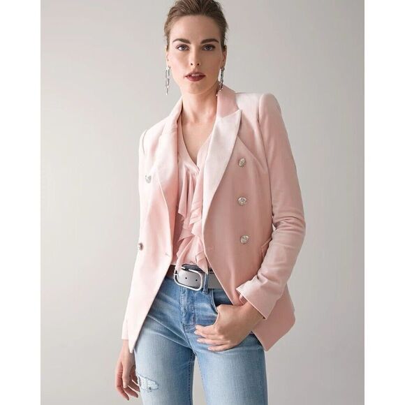 White House Black Market Pink Blazer - Picture 1 of 15